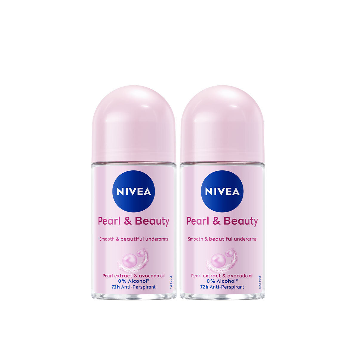 NIVEA ROLL ON PEARL & BEAUTY 50 ML (ນິເວຍ ໂຣລອນ ເພີຣ໌ ແອນ ບິວຕີ້ 50 ມລ)  [ເກັບຄູປອງພິເສດເພີ່ມດ້ານລຸ່ມ] NIVEA ໂຣລອນ Pearl & Beauty 50 ml ຂາຍ 2–4 ຊິ້ນ