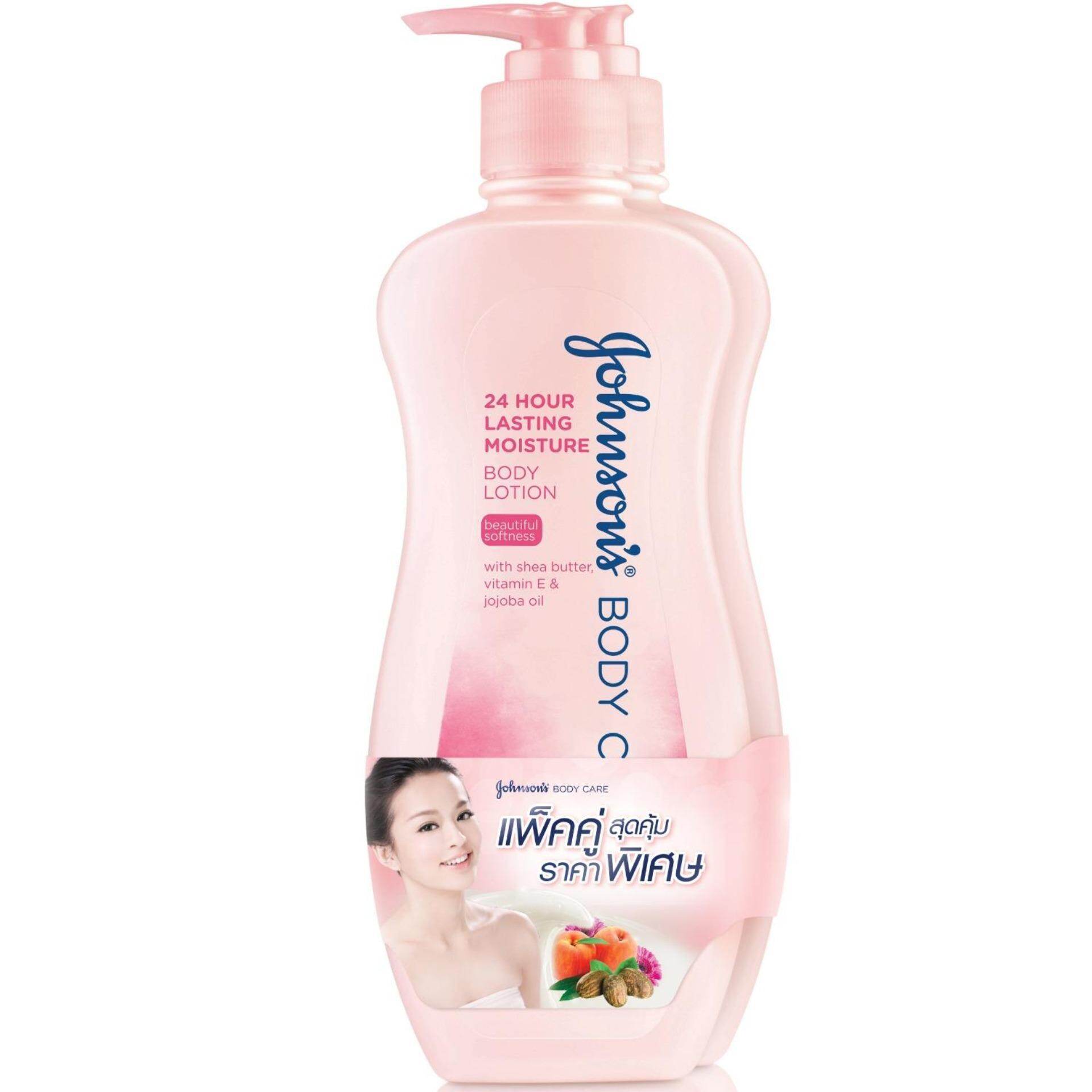 [ແພັກຄູ່] ໂລຊັນທາຜິວ Johnson Body Care 24 Hour Lasting Moisture Lotion 400 ml x 2 ຂວດ